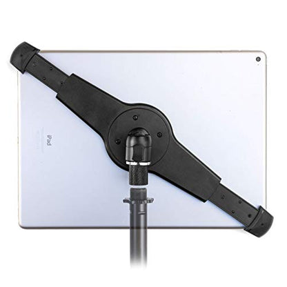 GRIFITI NOOTLE Music MIC Stand RETROFIT Universal Tablet Mount and Music Adaptor 5/8” 27 Female to 1/4” 20 Male Adjustable Mini Ball Head Tablet Mount for 7-11 INCH Small to Standard Tablets and IPADS - size: Small to Standard