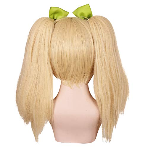 ColorGround Long Blonde Wig with Detachable Ponytails for Halloween and Cosplay Con (Only Wig) - color: Blonde (2 ponytails)