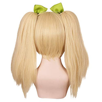 ColorGround Long Blonde Wig with Detachable Ponytails for Halloween and Cosplay Con (Only Wig) - color: Blonde (2 ponytails)