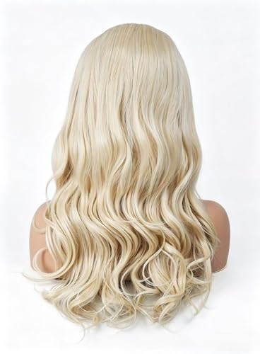 Rugelyss Long Wavy Blonde Wig with Bang Big Bouffant Beehive Wigs for Women fits 80s Costume or Halloween Party - color: Blonde