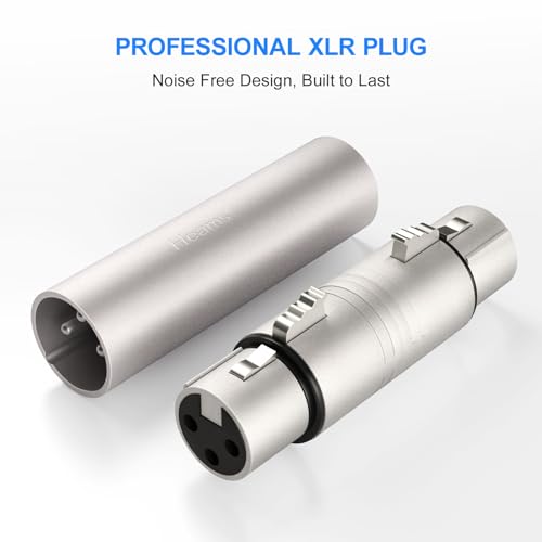 10 Pack (5 Pair) Professional XLR Adapter, Noise Free, Long-Lasting | 3 Pin XLR Female to Female & Male to Male Connector, XLR Gender Changers, Fit for Microphone, Audio Mixer, Speaker, Silver - size: 5 Pair