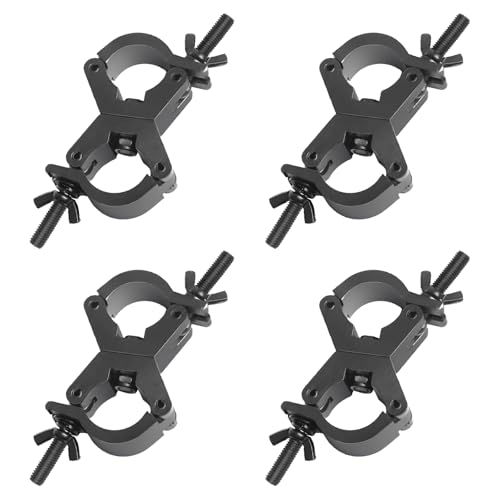 30-35mm (1.18-1.38") Swivel Truss Clamps (4-Pack), Aluminum O-Clamps for DJ Lights & Stage Rigging - color: 4pack Dual Swivel Dg010-8, size: 29-35mm 80kg