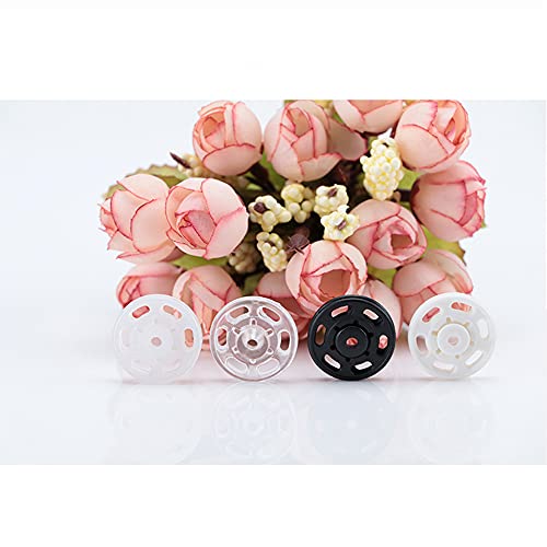 1 Box/15 Set Invisible Small Plastic Snap Buttons Sew-on Snap Buttons Press Button for Sewing Clothing (Transparent, 13mm) - color: Transparent, size: 13mm