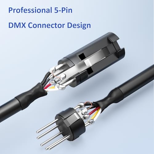 SMALL-EYE 5 Pin DMX Cables 10 ft 4-Pack, 4-Core Male to Female | 16Ω Optimized Impedance, Stable Signal Transmission, Reliable Connector Fit, Professional Lighting Systems - size: 10 feet -4 Packs