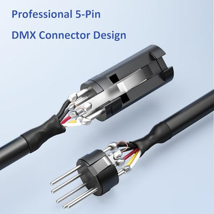 SMALL-EYE 5 Pin DMX Cables 10 ft 4-Pack, 4-Core Male to Female - size: 10 feet -4 Packs