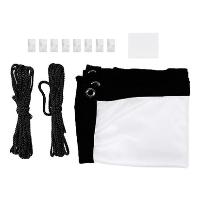 Yosoo Health Gear Portable Projection Screen Polyester 16:9 White, 84 Inch | Outdoor Movie Screen, Foldable Non Crease Design, Polyester Fabric, Projector Curtain for Camping Open-Air Cinema Backyard, W - size: 84 Inch