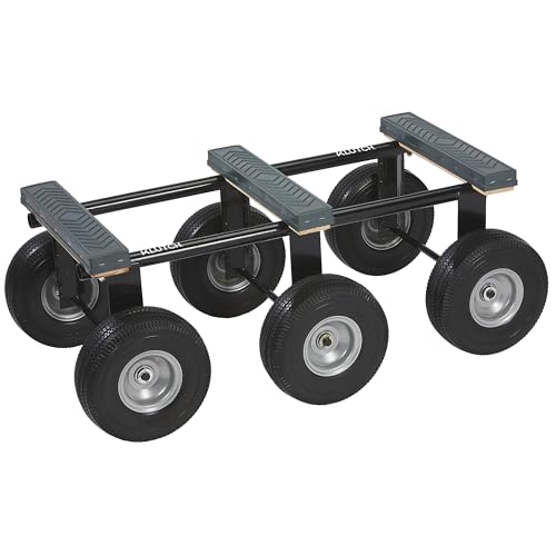 Klutch 6-Wheel All-Terrain Dolly, 1,200-Lb. Capacity | Rough-surface mobility, stable load support, controlled positioning, shop/jobsite use, durable steel construction
