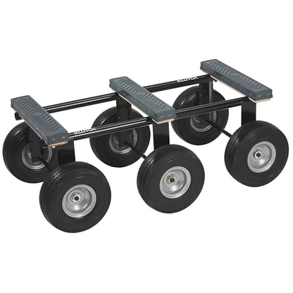 Klutch 6-Wheel All-Terrain Dolly, 1,200-Lb. Capacity | Rough-surface mobility, stable load support, controlled positioning, shop/jobsite use, durable steel construction