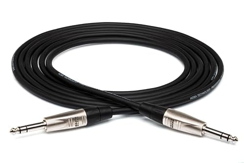 Hosa HSS-003 Pro Balanced Interconnect, REAN 1/4 Inches TRS to Same, 3 Feet