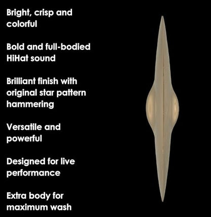 Zildjian Z40104 15" Z Custom Hi-Hats Cymbals | Crisp Chick Articulation, Tight Groove Control, Clean Stick Response, Built for Any Drum Set, Pro Bronze Alloy Build - size: 15-Inch