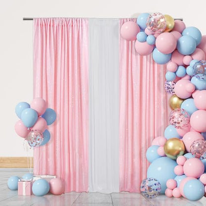 PartyDelight Pink Sequin Backdrop Curtains 2x8ft 2 Panels - color: Pink, size: 24"W x 96"L (Pack of 2)