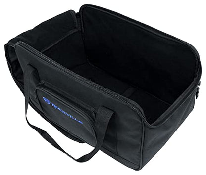 Rockville TB8 Padded Speaker Bag Carry Case For 8" DJ PA Speakers+Stand | Stand Holder Pocket, Interior Buckle Straps, Thick Foam Padding, Rain/Splash Resistant, Dual YKK Zippers, Dual Handles - style: 8 - Inches