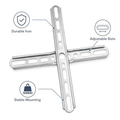 Ceiling Light Mounting Bracket Crossbar Metal Lamp Fixture 7.08In Cross Hanging Board Wall Mount Plate for Canopy Chandelier Light