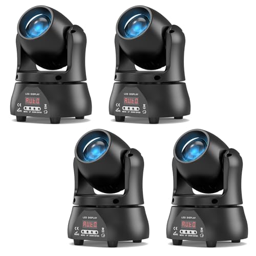 U`King 40W LED Moving Head Light RGBW Beam Lighting Stage Lights with DMX Sound Activated Auto Mode for Parties Wedding Clue Live Band Show Church - 4 Pack - color: 4 Pack