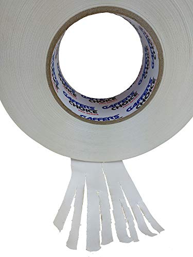 Gaffer Tape Gaffer's Choice Ultra - White Gaffers Tape 2 Inch x 60 Yard - THE Biggest ROLL - Heavy Duty Tape - Easiest to Tear Cloth Tape - color: White