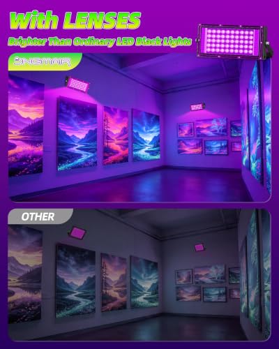 2 Pack 50W LED Black Light for Halloween, Waterproof Blacklight Glow Party | IP66, Outdoor, Birthday, Neon Party, Body Paint, Fluorescent Poster Tapestry, Bedroom, Classroom, 6ft Cord & Plug & Switch - style: 50W-2Pack