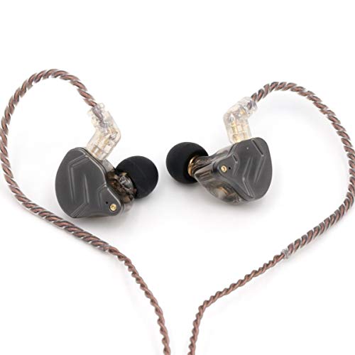 Linsoul KZ ZSN Pro Dual Driver 1BA+1DD Hybrid Metal HiFi in-Ear Monitor - color: Black, style: With Mic