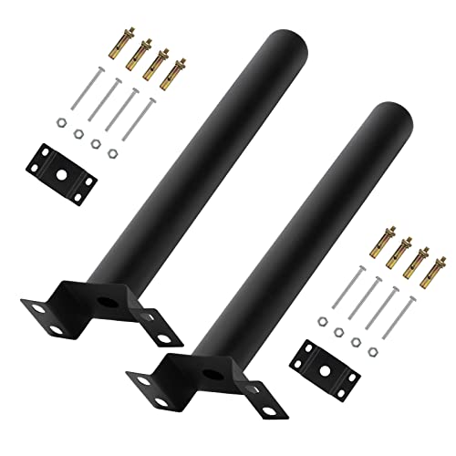 Mounting Brackets Extension Arm for Solar Street Light, Light Fixture Bracket Pole for Wall, Fence, Tree, Yard, Barn - size: 2Pcs
