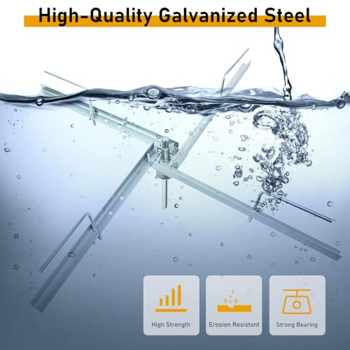 Steel Spinning Jenny Fence Wire Dereeler, Adjustable Fence Wire Dereeler | Made of Galvanized Steel, 360 Degree Rotating Spinning Jenny with Brake, Supports Multiple Wire Sizes