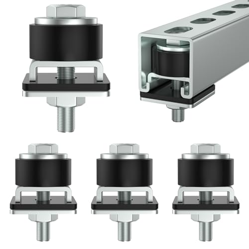 SKTREX Anti-Skid designTrolley Roller Wheels Limit Trolley Assembly Positioning for Unistrut Strut Channel with 1-5/8" Wide and All 1-5/8" or Taller Strut Channel Pack of 4 - style: Anti-slip design Pack of 4