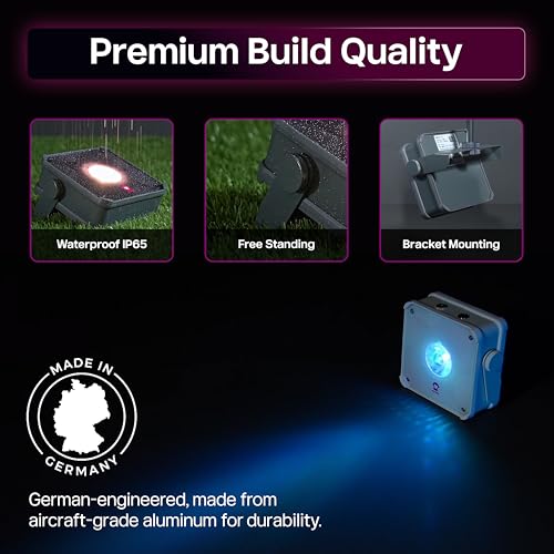 Ape Labs Mini 2+ Ultra Efficient LED Uplighting with Remote & 10 Hours Battery Life for Weddings, DJs & Event Lighting - IP65 Waterproof RGBaW Spotlight with MusikMode & DMX App Control - Set of 2 - color: Gray, size: Set of 2