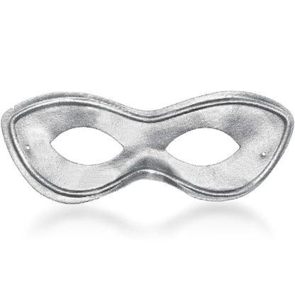 Silver Super Hero Fabric Eye Mask - 2.87" x 8.25" - Durable, Comfortable & Perfect Fit - Ideal for Parties, Cosplay & More - color: Silver