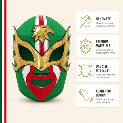 Artisans Bazaar Mexican Custume Wear Masks Luchador Mexicano Wrestling Masks Foamy Material for Men & Women Lucha Libre Adult - style: Mexicano