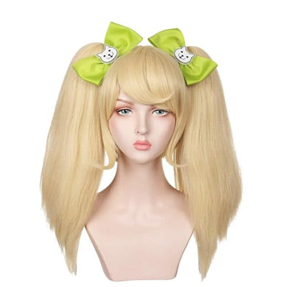 ColorGround Long Blonde Wig with Detachable Ponytails for Halloween and Cosplay Con (Only Wig) - color: Blonde (2 ponytails)