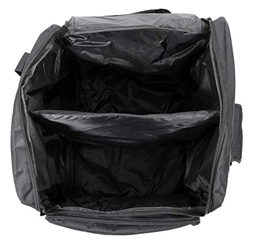 Rockville RLB80 Universal Travel Bag Fits 4x Slim Par Lights+Controller+Cables | Fits Controller, Removable Compartment Dividers, Zippered Front Pocket, Padded Handles, 3 lbs, Carry Case, Thick Padding