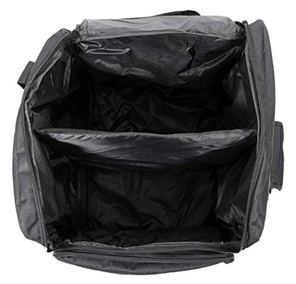 Rockville RLB80 Universal Travel Bag Fits 4x Slim Par Lights+Controller+Cables | Fits Controller, Removable Compartment Dividers, Zippered Front Pocket, Padded Handles, 3 lbs, Carry Case, Thick Padding