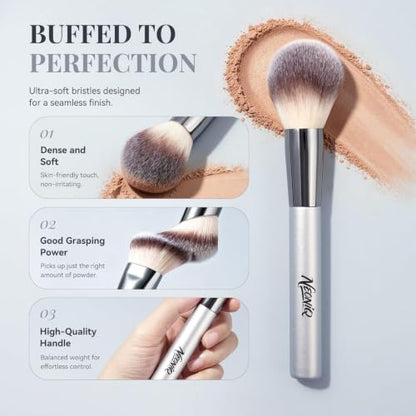 14 PCS Professional Makeup Brushes Set with Travel Cosmetic Bag（Silver） | Luxe Soft Synthetic Face & Eye Makeup Brush Kit for Foundation, Powder, Blush, Concealer, Eyeshadow, Contour, Eyebrow - color: 14PCS-0-Silver
