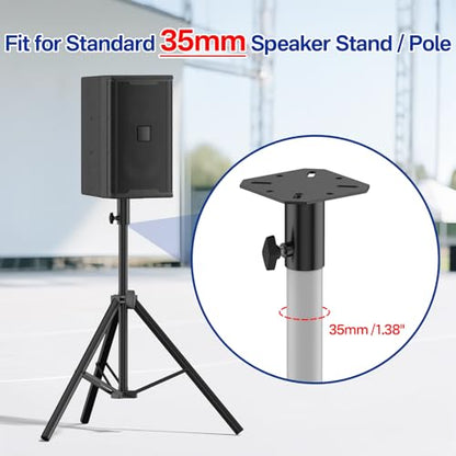 Universal 35mm Speaker Adapter Bracket for Pro Audio DJ/PA Speaker Stand Adapter - Metal Speakers Stand Mounting Plate for Standard 35mm Pole or Tripod Speakers Stands, 1 Pack - style: 1 Pack