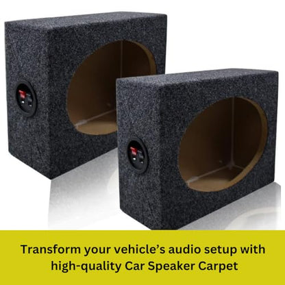 SAVUK Speaker Box Carpet Car Sub Woofer Trunk Liner Felt Black Fabric for RV, Boat, Truck, Automotive Interior, Marine, Home Floor (40" x 40" Anthracite) - color: 40" x 40" ANTHRACITE