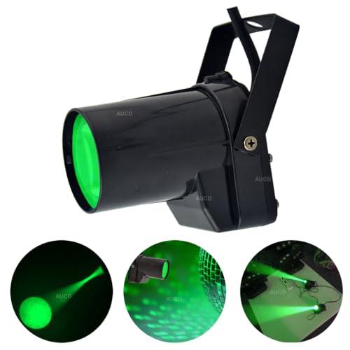 Portable 5W Green LED Pinspot Lights Spotlights Beam Show Lamp DJ Party Disco Mirror Ball Projector Stage Lighting G - color: Green