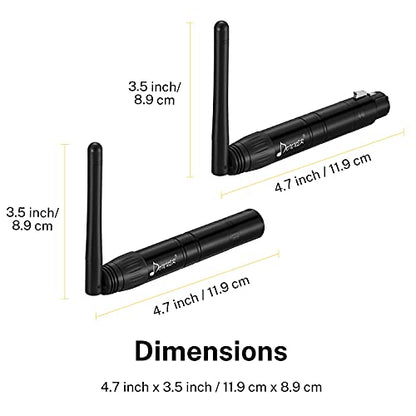 Donner Wireless DMX 8PCS Black Metal DMX512 wireless Dfi DJ 2.4G 7 Receivers & 1 Transmitter Lighting Control for LED Stage Disco Party Bar Lighting