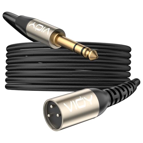VIOY XLR to 1/4 Cable 20FT, 6.35mm TRS Male to XLR Male Balanced Mic Cord - size: 20FT