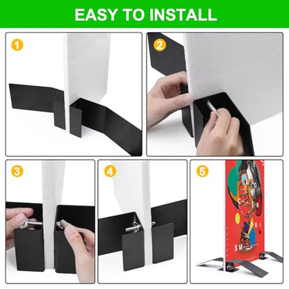 4 Pieces Spider Feet Board Sign Holder Bases, Metal Adjustable Floor Standing Board Sign Holders for Any Size Stores Advertising Events Foam Boards, Street Signs Display and Support
