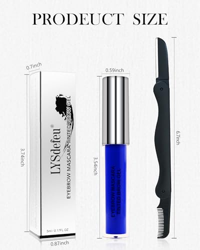 Eyebrow Gel Tint, Waterproof Burgundy Eye Brow Dye Glue Mascara for Women | Tinted Eyebrow Gel, Smudge-Proof Eye Brow Tinting Kit,Longlasting Brow Filler Color Mascara,Thanksgiving Christmas Eye Makeup - color: 11#Burgundy