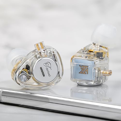 KZ Taurus in Ear Monitor Headphones, Horizontal 2DD in Ears, Gaming Earbuds, Noise Isolating Ear Buds Sound Localization in-Ears for Singers Musicians Audiophiles - color: Clear, style: with Mic