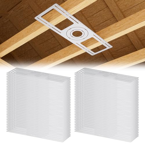 72 Pack New Construction Mounting Plate Round Hole 3" 4" 6" | Galvanized Flat Steel Rough-in Fixture Wafer Light Bracket Led Recessed