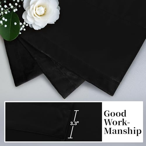 SimpleHome Black Velvet Curtains 96 Inches for Living Room Rod Pocket | Luxury Blackout Velvet Curtains,Thermal Insulated 2 Panels Room Darkening Drapes,Velvet Bedroom Curtains,W52 x L96,2 Panels - color: Black, size: 52"W x 96"L (Pack of 2)