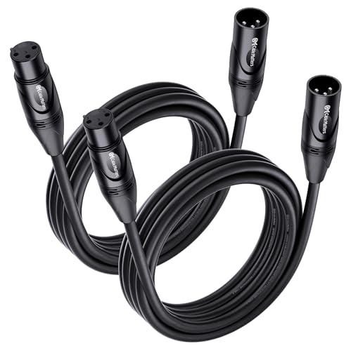 Cable Matters 2-Pack Premium XLR to XLR Cable, Microphone Cable, M-F, 10ft - size: 10 Feet