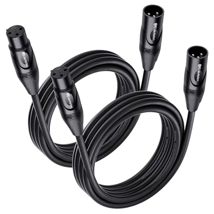 Cable Matters 2-Pack Premium XLR to XLR Cable, Microphone Cable, M-F, 10ft - size: 10 Feet