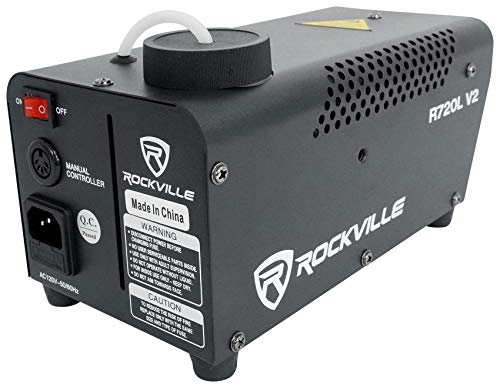 Audiosavings Bundle: Element H6 Pak (6) RGBAW+UV LED Outdoor Wireless DMX Wash Lights Bundle with Rockville Stage Matrix 36 RGB 6x6 Matrix Blinder Light + Fog/Smoke Machine w/Remote+Fluid (3 Items)