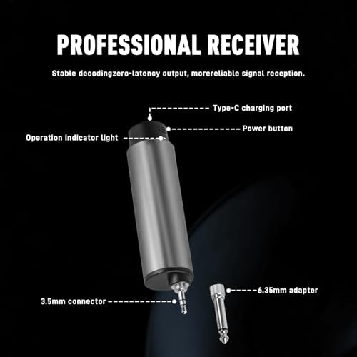 Wireless Microphones, Professional Rechargeable Karaoke Microphone System, Dual Channel UHF All-Metal Portable Mics with 262ft Range for Singing, Speaking, Meetings, Events, Church, Wedding