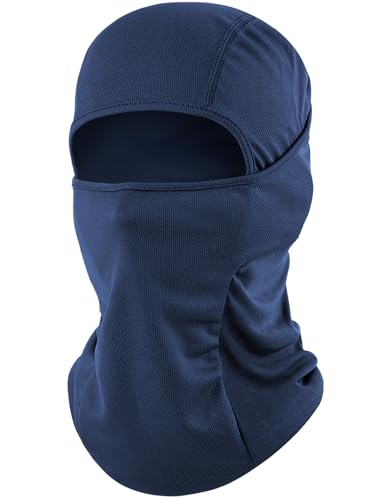 ROXUN Ski Mask Balaclava, Motorcycle Summer Cooling Breathable UV Protector | Windproof & Warm, Adjustable & Secure, Breathable & Dry-Fit, All-Season Comfort - color: 108-one Navy Blue
