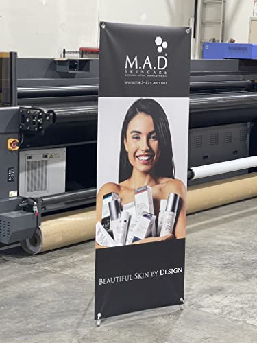 4UMedia&Displays 8 Units Premium X Banner Stand 24"x63" (Stand ONLY) (8 Pack) with Carrying Bag for Trade Show and Other Event Display - size: 8 PACK