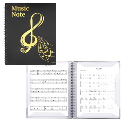 MUQING Music Folder for Sheet Music, 30 Sleeves 60 Pages, 8.5x11 Inch