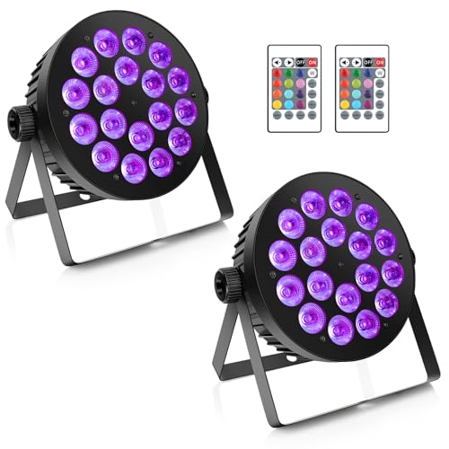 2-Pack 180W RGBW Par Lights for Stage