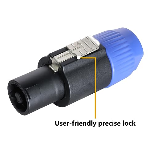 HBU 25 Packs 4 Pole Speakon Connectors - Twist Lock NL4FC Speak-On Connector Replacement - Compatible 4-Pole Plug for NL4FC, NL4FX, NLT4X, NL2FC, NL2FX Adapter (25 Pack) - size: 25 Pack